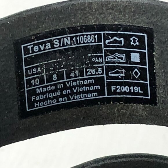 Teva Women's Size 10 Mahonia Black Leather Crisscross Slide Wedge Sandals - Picture 14 of 15